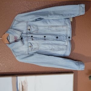 Hollister distressed denim jacket size M